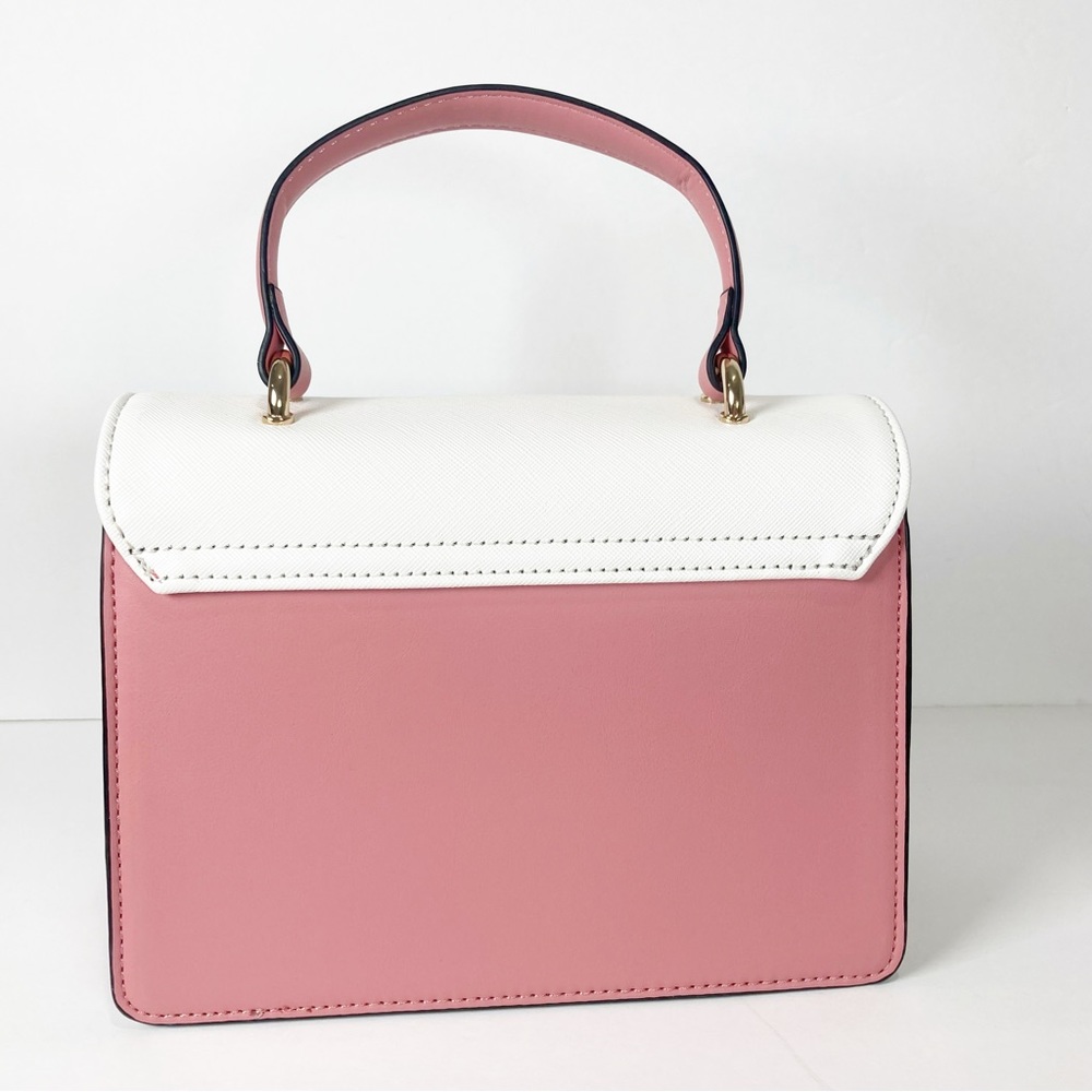 Aldo Pink White Top Handle Turn Lock Crossbody Bag NWOT - Picture 2 of 16
